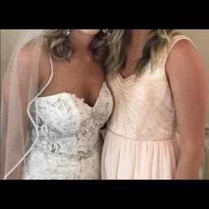 Blush (Petal) Pink David’s Bridal Bridesmaid dress